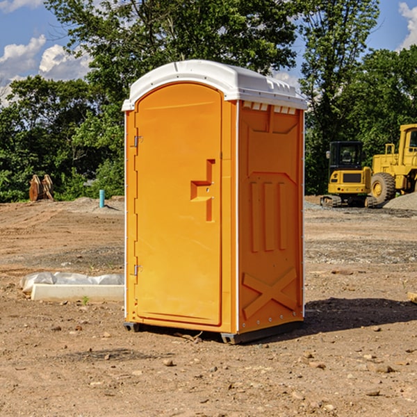 how often are the portable restrooms cleaned and serviced during a rental period in Carbondale